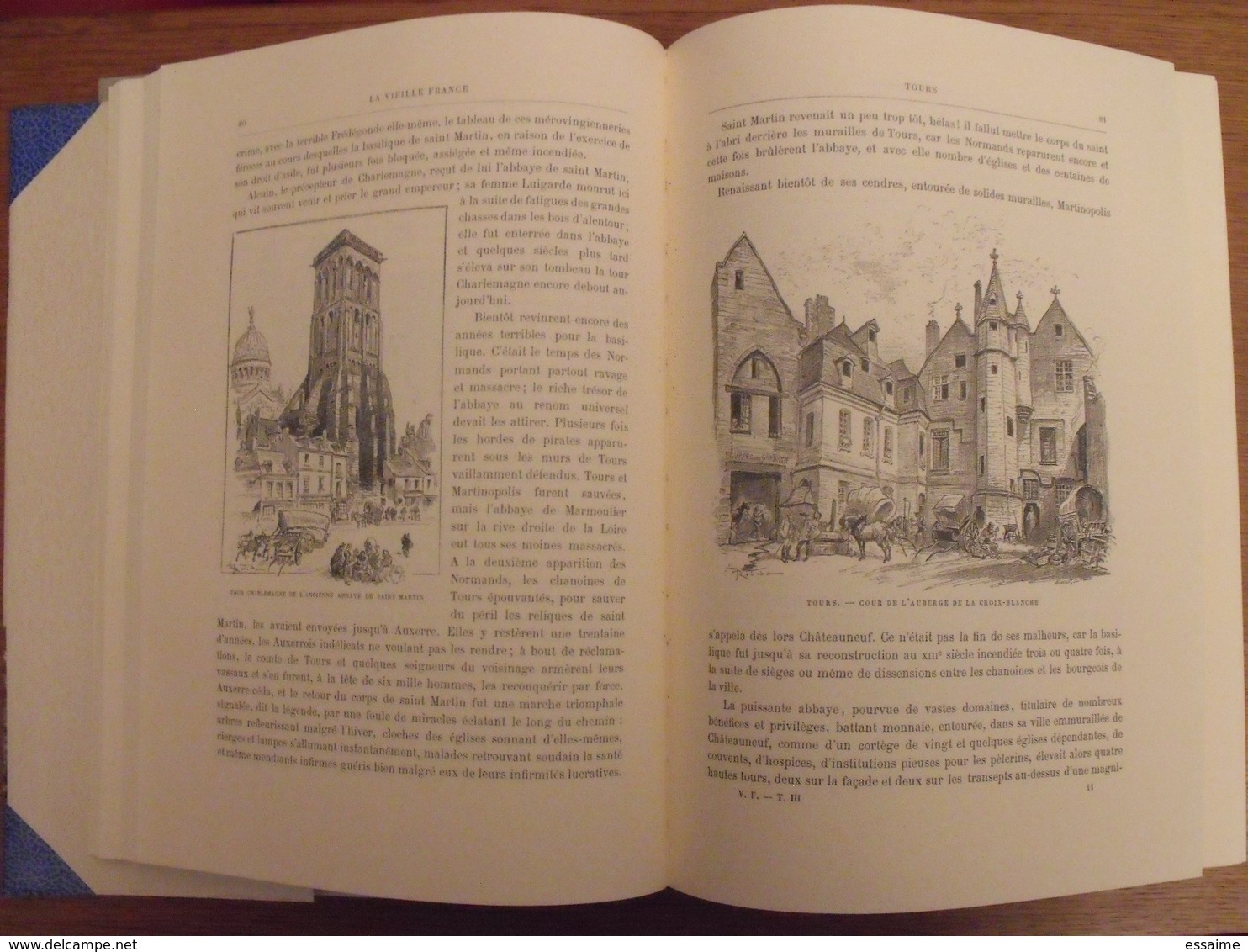 Touraine et les bords de la Loire. par Robida.  La vieille France. 1992. superbes dessins