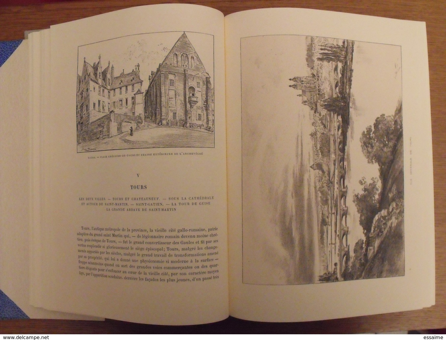 Touraine et les bords de la Loire. par Robida.  La vieille France. 1992. superbes dessins