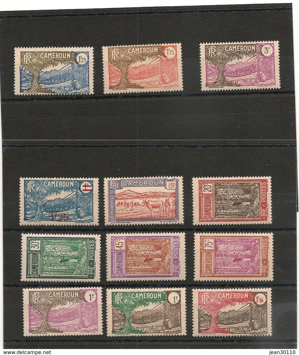 CAMEROUN Années: 1926/38  N°Y/T : 133/148* Côte: 35,00 € - Neufs