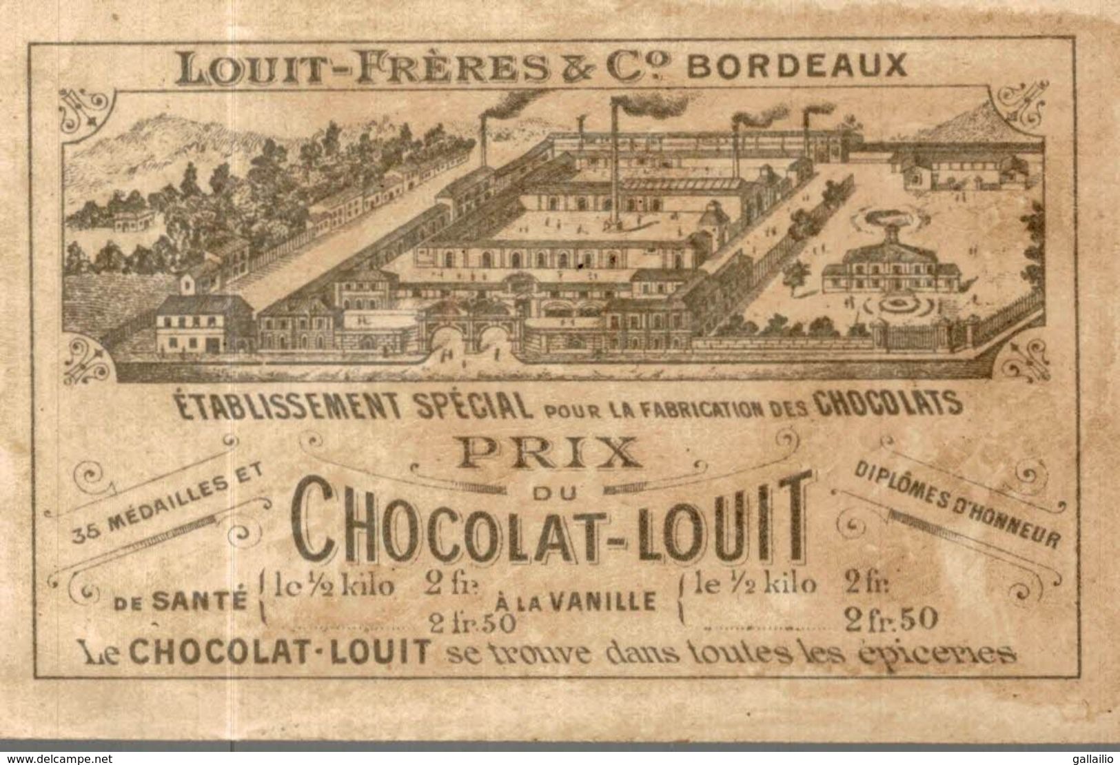 CHROMO CHOCOLAT LOUIT LA MONTAGNE ACCOUCHANT D'UNE SOURIS PEINTRE - Louit