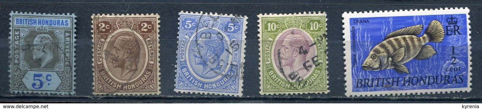 British Honduras. Lot Of  5 Old Stamps - British Honduras (...-1970)