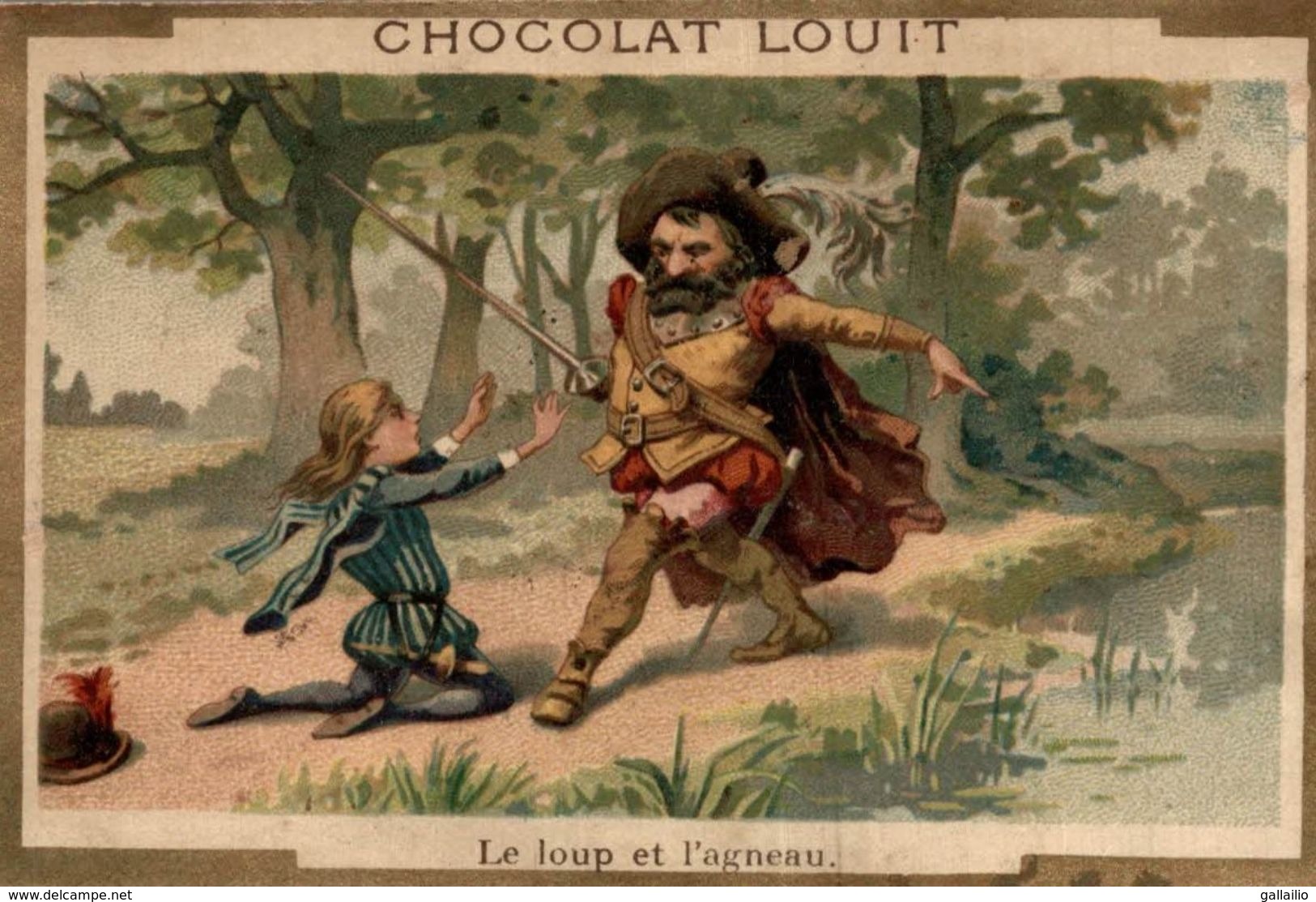 CHROMO CHOCOLAT LOUIT LE LOUP ET L'AGNEAU - Louit