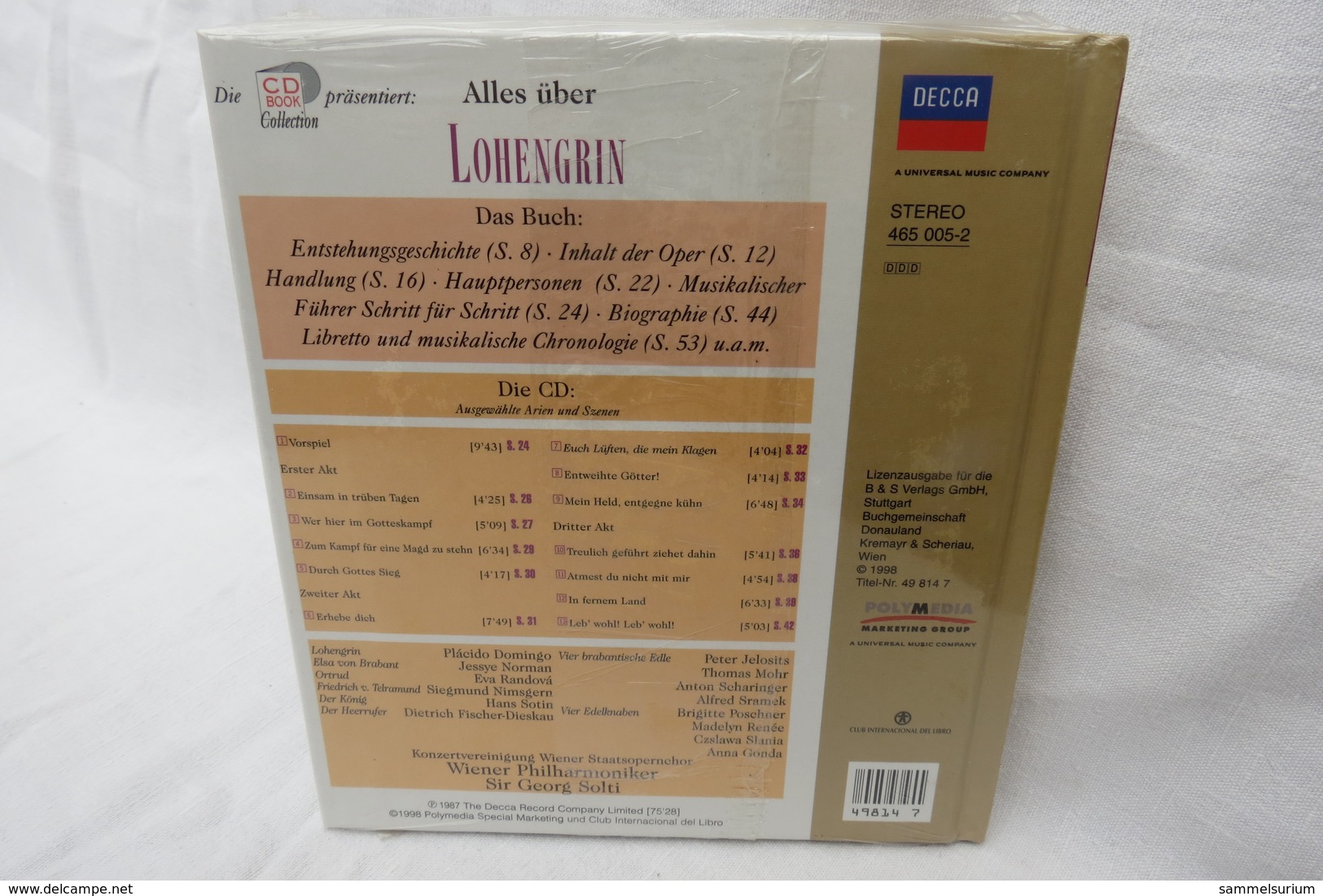 CD "Lohengrin / Richard Wagner" Mit Buch Aus Der CD Book Collection (ungeöffnet, Original Eingeschweißt) - Opera / Operette