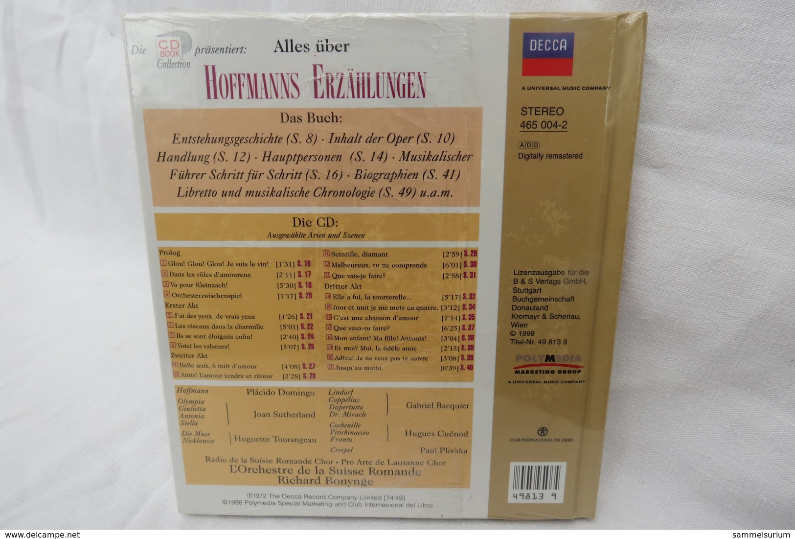 CD "Hoffmanns Erzählungen / Jacques Offenbach" Mit Buch Aus Der CD Book Collection (ungeöffnet, Original Eingeschweißt) - Opera