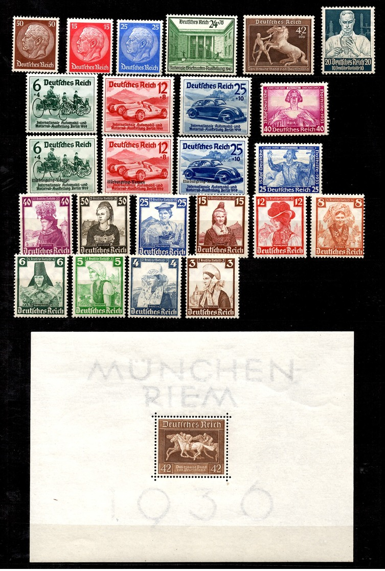 Allemagne/Reich Belle Collection Neufs **/* 1933/1942. Bonnes Valeurs. B/TB. A Saisir! - Nuevos