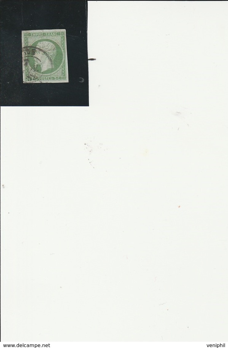 TIMBRE NAPOLEON III -N° 12-NON DENTELE OBLITERE TB -ANNEE 1854 - COTE : 95 € - 1853-1860 Napoleon III