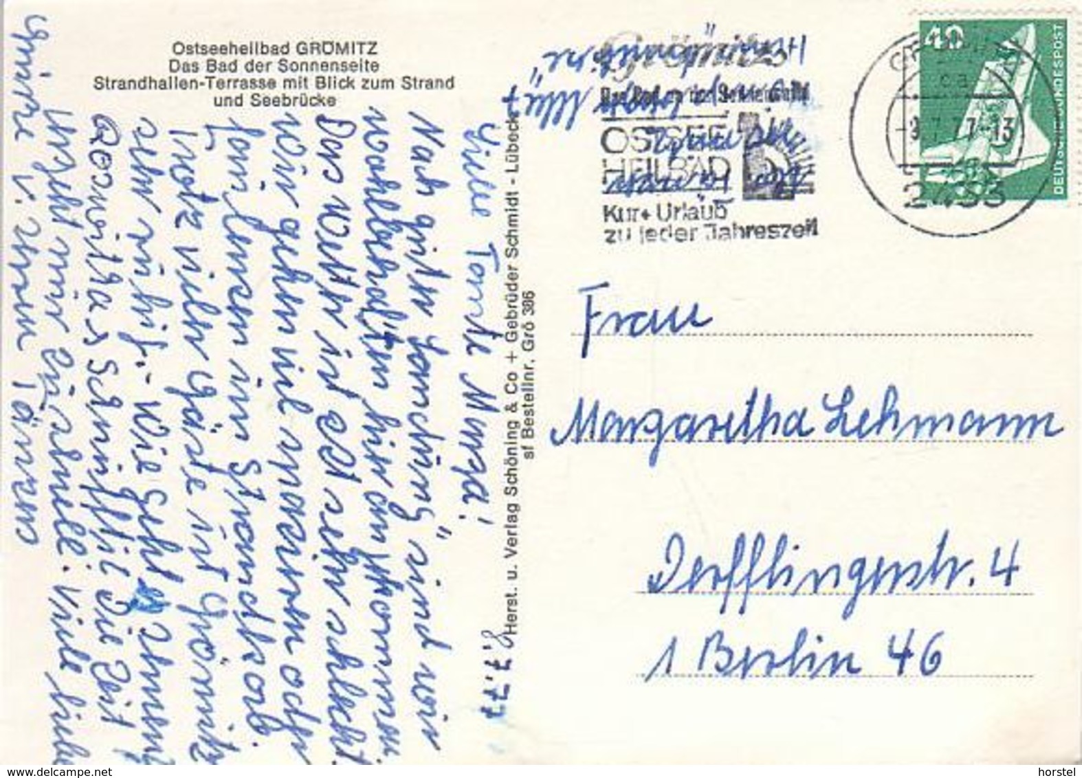 D-23743 Grömitz - Ostsee - Strandhallen-Terrasse - Nice Stamp - Grömitz