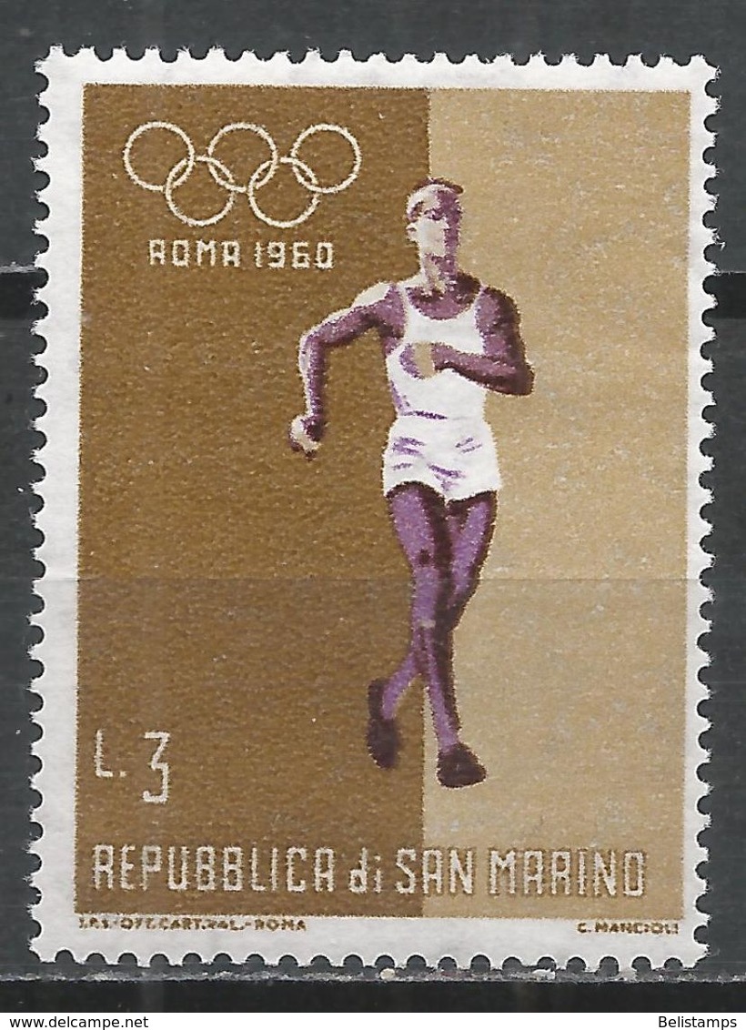San Marino 1960. Scott #458 (MNH) Olympic Games, Rome, Walking - Nuovi