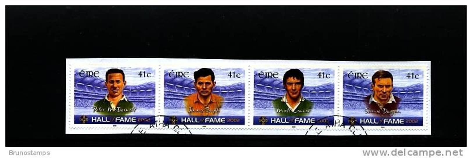 IRELAND/EIRE - 2002  HALL OF FAME  STRIP  FINE USED - Usati