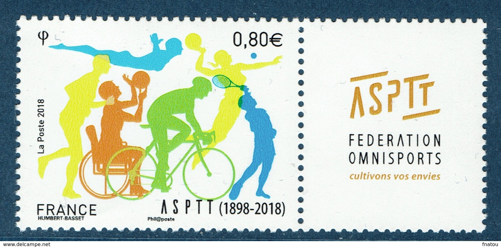 France, ASPTT, French Sports Federation, 2018, MNH VF - Neufs