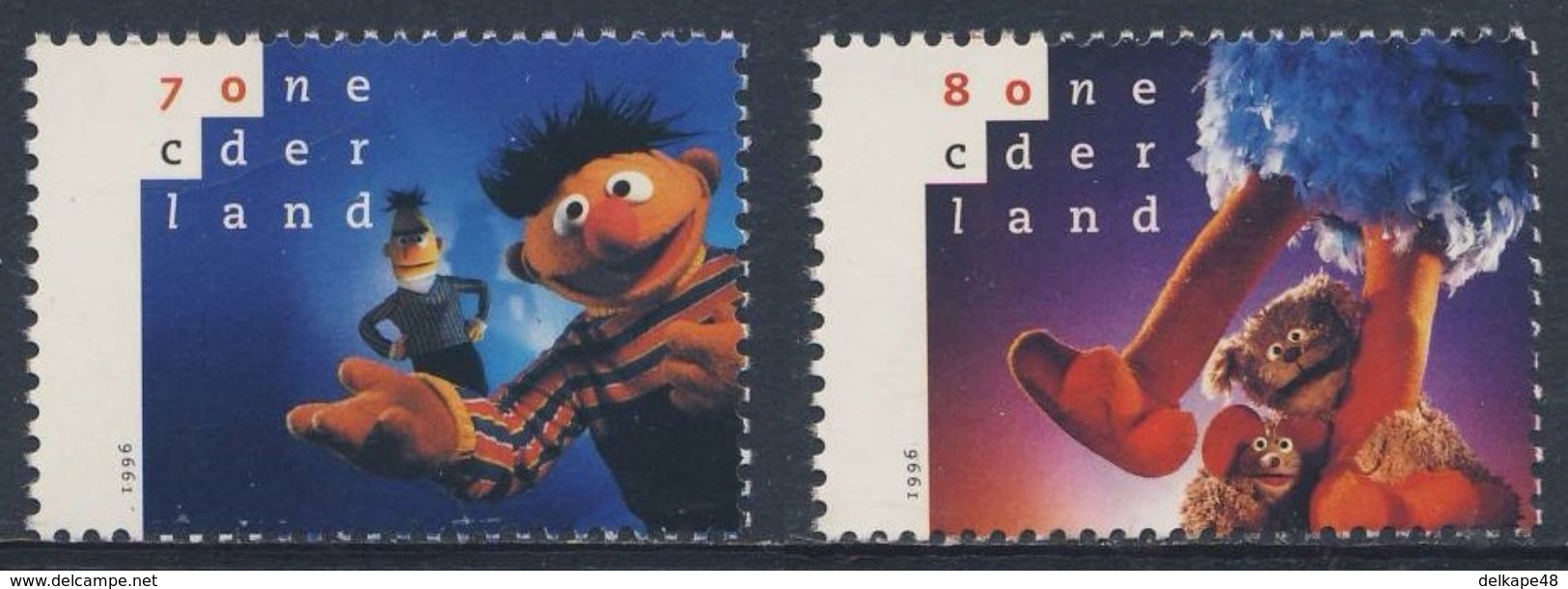 Nederland Netherlands Pays Bas 1996 Mi 1588 /9 ** Sesame Street - Children's Television Programme / Sesamstraat - Marionetten