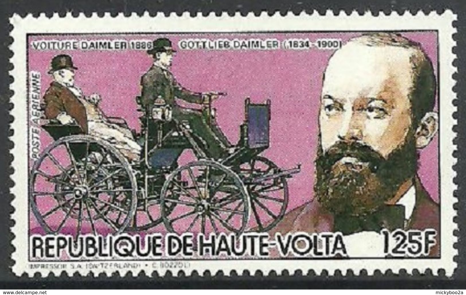 UPPER VOLTA 1984 CELEBRITIES DAIMLER CARS AUTOMOBILES SINGLE MNH - Upper Volta (1958-1984)