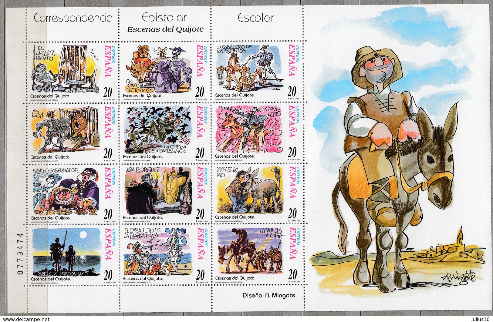 SPAIN ESPAGNE 1998 2 Sheets MNH(**) Mi 3398-3421 #22038 - Neufs