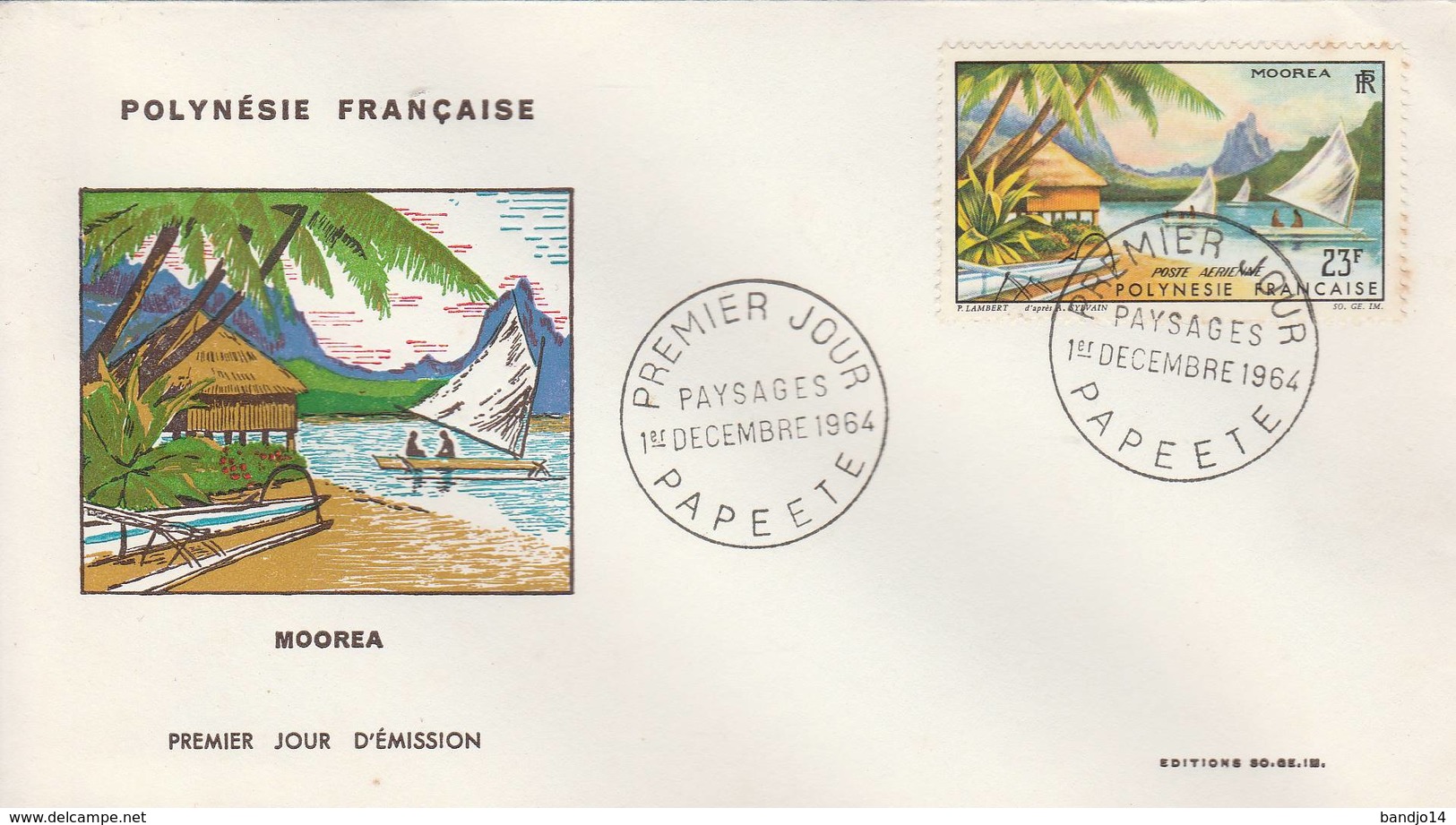 1964- " Moorea" -  Parfait Etat - FDC