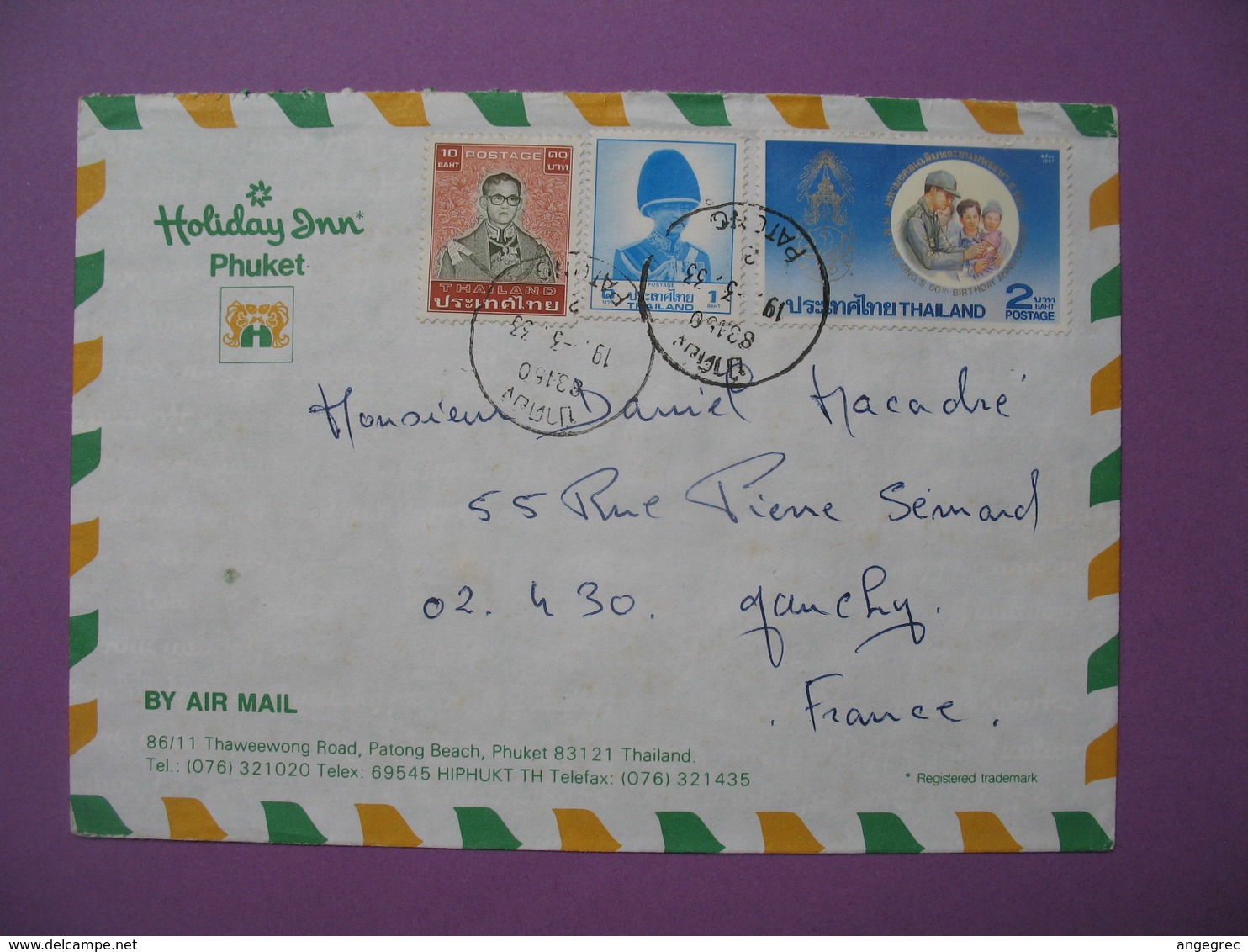 Lettre Thailand   Holiday In Phuket  Pour La France - Thaïlande