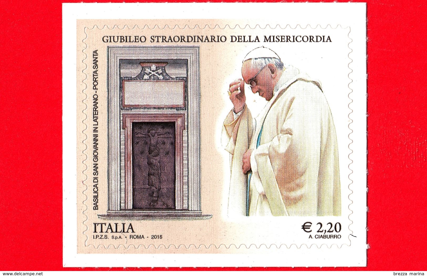 Nuovo - MNH - ITALIA - 2015 - Giubileo Della Misericordia - Papa Francesco - Basilica San Giovanni In Laterano - 2.20 - 2011-20:  Nuovi