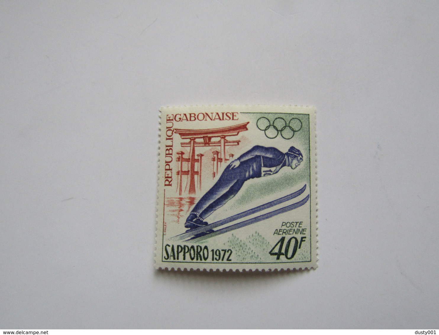JO273   40F   Olympique Sapporo Olympic 1972  Gabon  MNH   Mi 454  YT A122 - Winter 1972: Sapporo