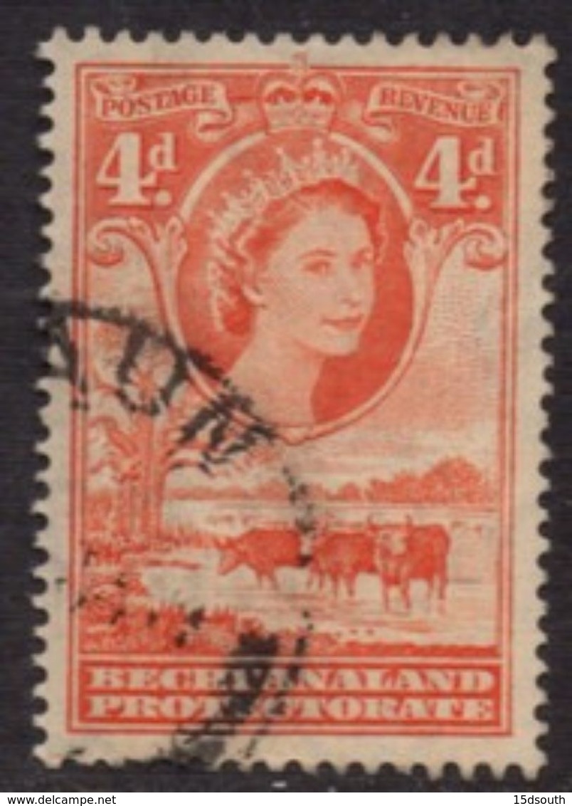 Bechuanaland Protectorate - 1958 QEII 4d (o) # SG 146b - 1885-1964 Bechuanaland Protectorate