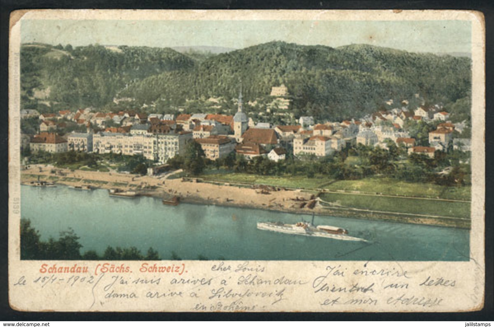 71 GERMANY: SCHANDAU: General View, Sent To Berlin, With Backstamp Dated 1902, Minor Defects - Leipzig