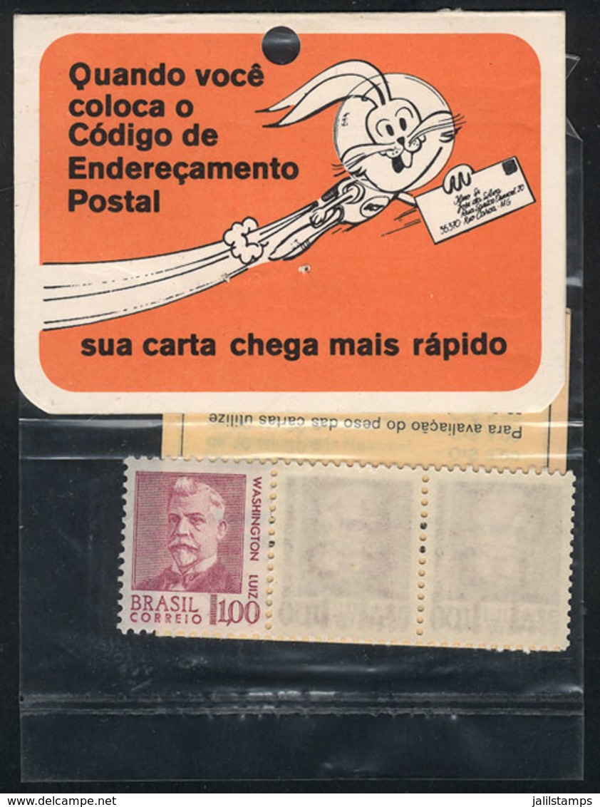 134 BRAZIL: Pack For The Automatic Sale Of Postage Stamps, Value Cr$5.00, Interesting! - Sonstige & Ohne Zuordnung