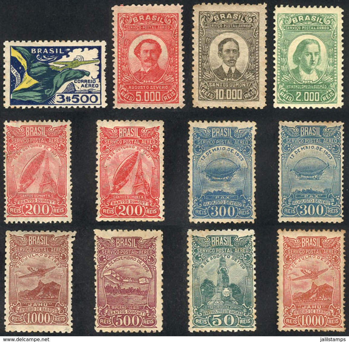 138 BRAZIL: Lot Of Interesting Stamps, Including Good Perforations And Watermarks, High RHM Catalogue Value, Good Opport - Posta Aerea