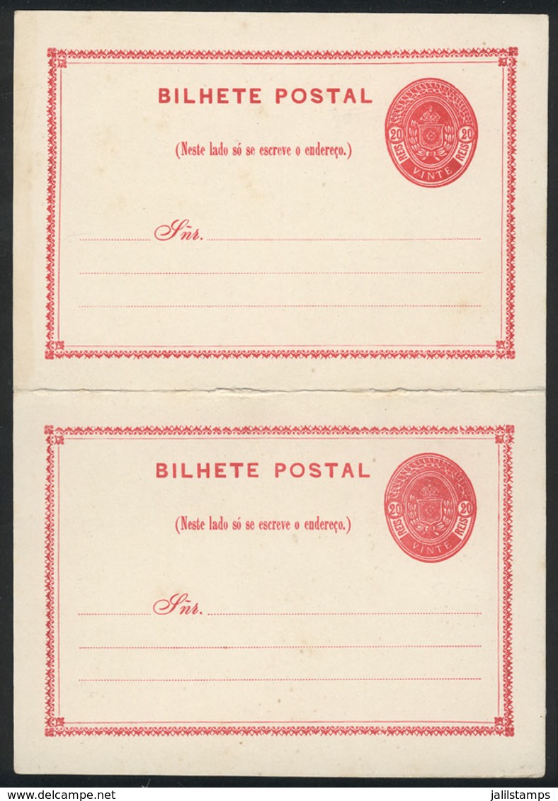 170 BRAZIL: RHM.BP-6, Double Postal Card Of 20+20Rs., Mint, Excellent Quality, RHM Catalog Value 100Rs. - Interi Postali