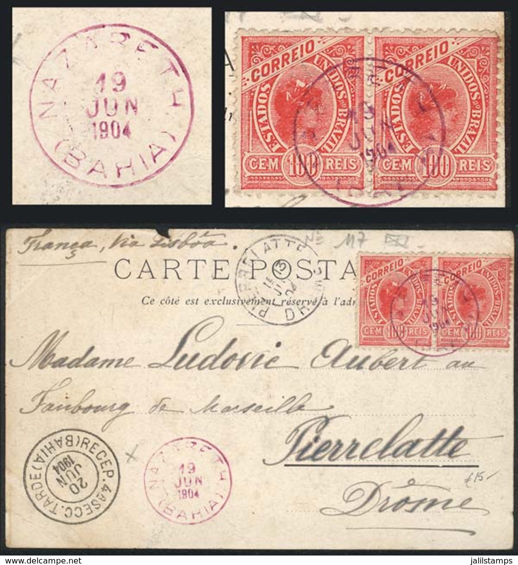 223 BRAZIL: Advertising Postcard Of Klaus Chocolates, Franked With 200Rs. And Sent From NAZARETH (Bahia, Fantastic Red P - Altri & Non Classificati