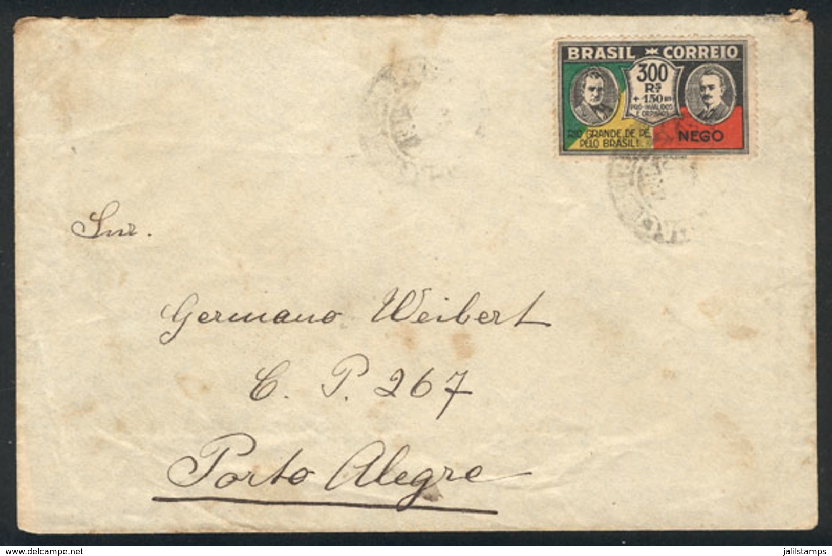 346 BRAZIL: Cover Used In AUG/1931, Franked By RHM.C-32 ALONE, VF And Rare, RHM Catalog Value 700Rs. - Sonstige & Ohne Zuordnung