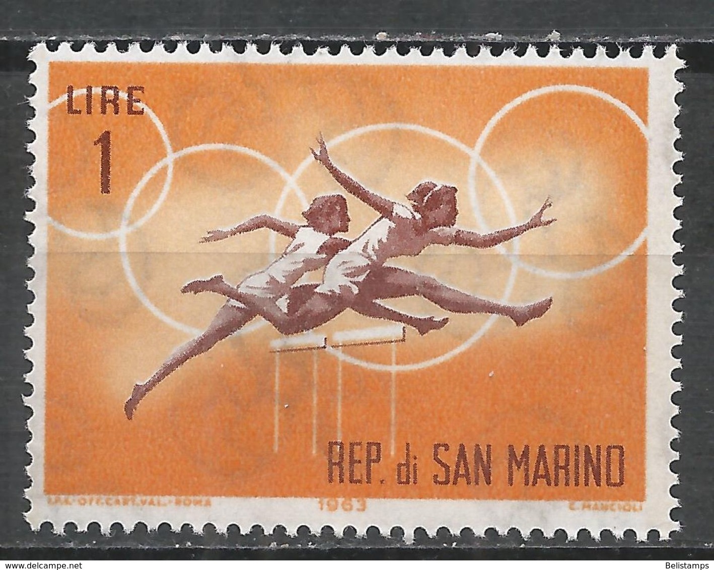 San Marino 1963. Scott #572 (MH) Women's Hurdles, Olympic Games - Neufs