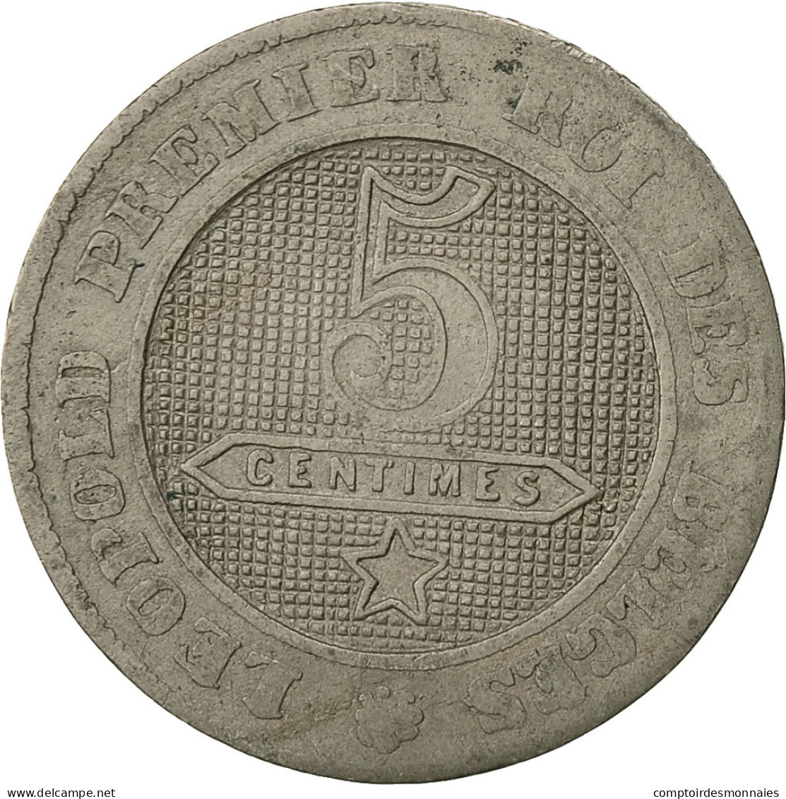 Belgique, Leopold I, 5 Centimes, 1863, B, Copper-nickel, KM:21 - 5 Centimes