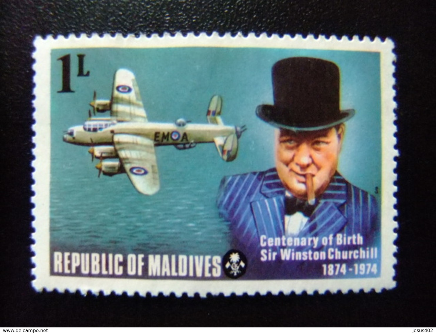 MALDIVES 1974 Aniversario Del Nacimiento De Sir Winston Churchill  Yvert 503 * MH - Maldives (1965-...)