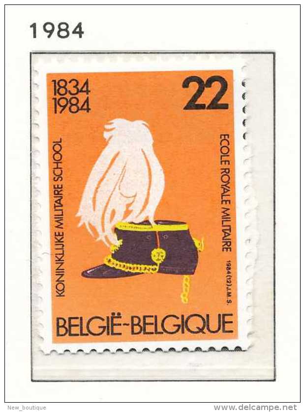 NB- [152379] **/Mnh-[2134] Belgique 1984, école Royale Militaire, Chapeau (shako), SNC - Militaria
