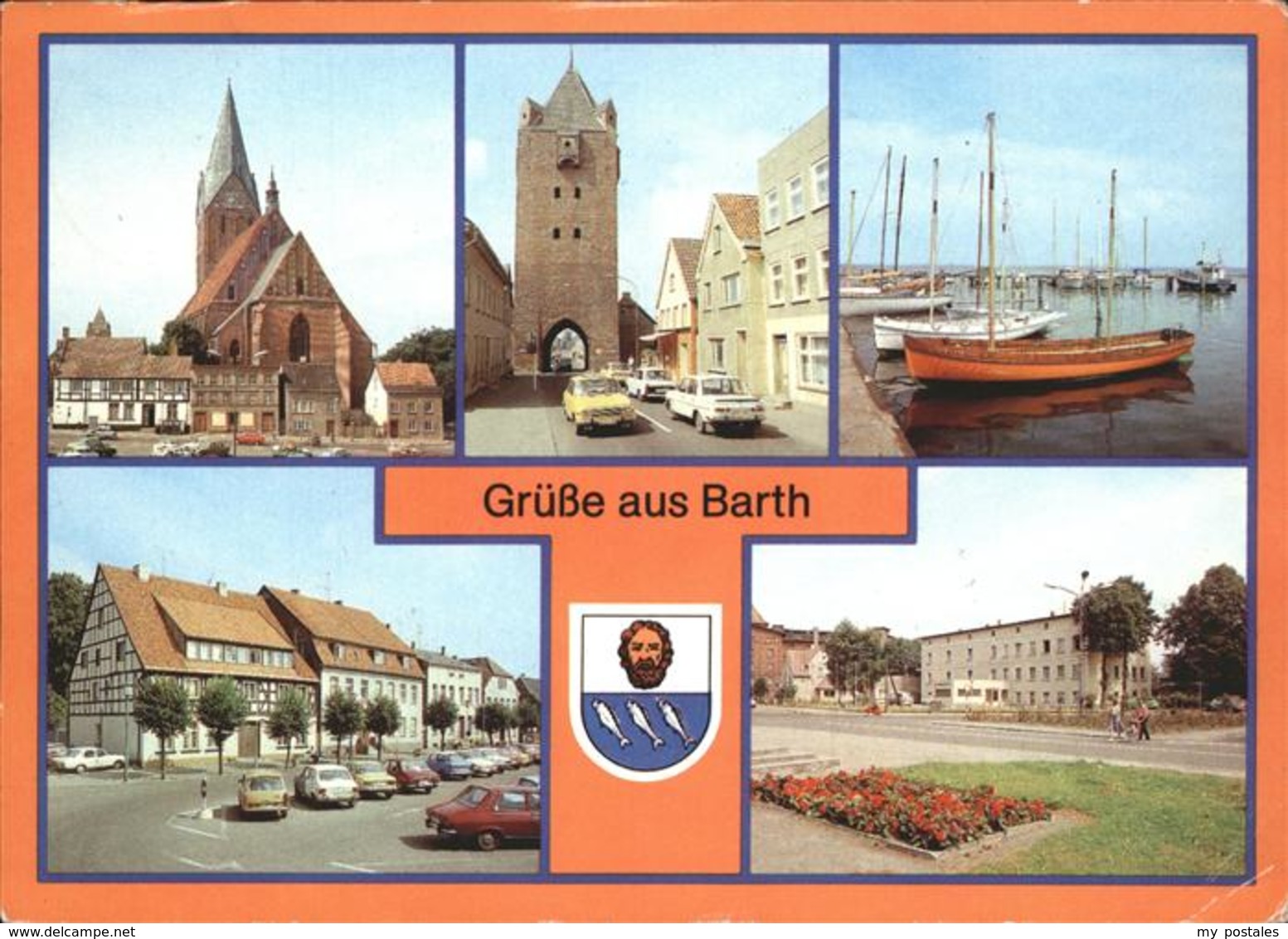 41238301 Barth Wappen Boote Autos Parkplatz Dammtor Barth - Barth