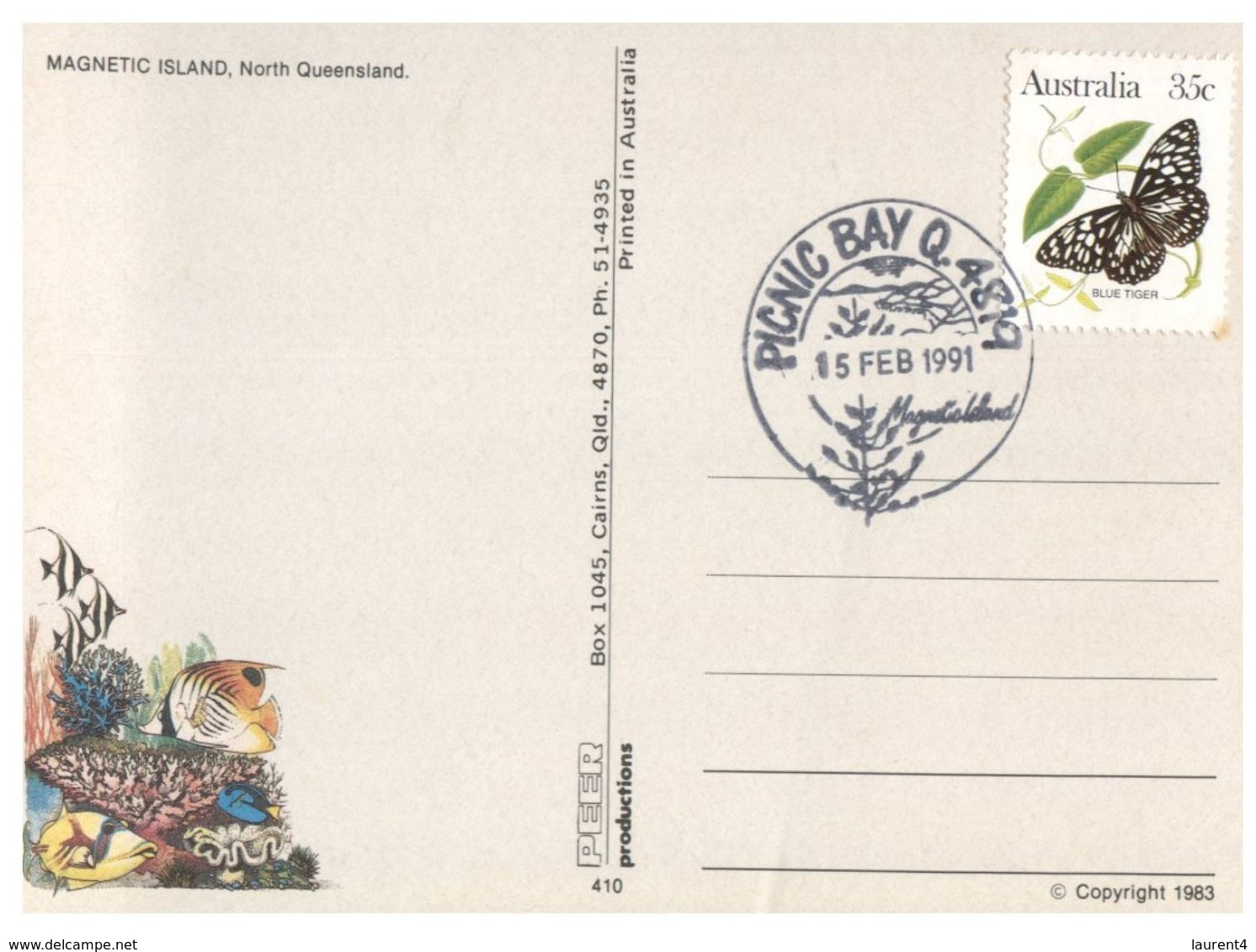 (239) Australia - (stamp And Special Postmark At Back Of Postcard) QLD - Picnic Bay - Magnetic Island - Great Barrier Reef