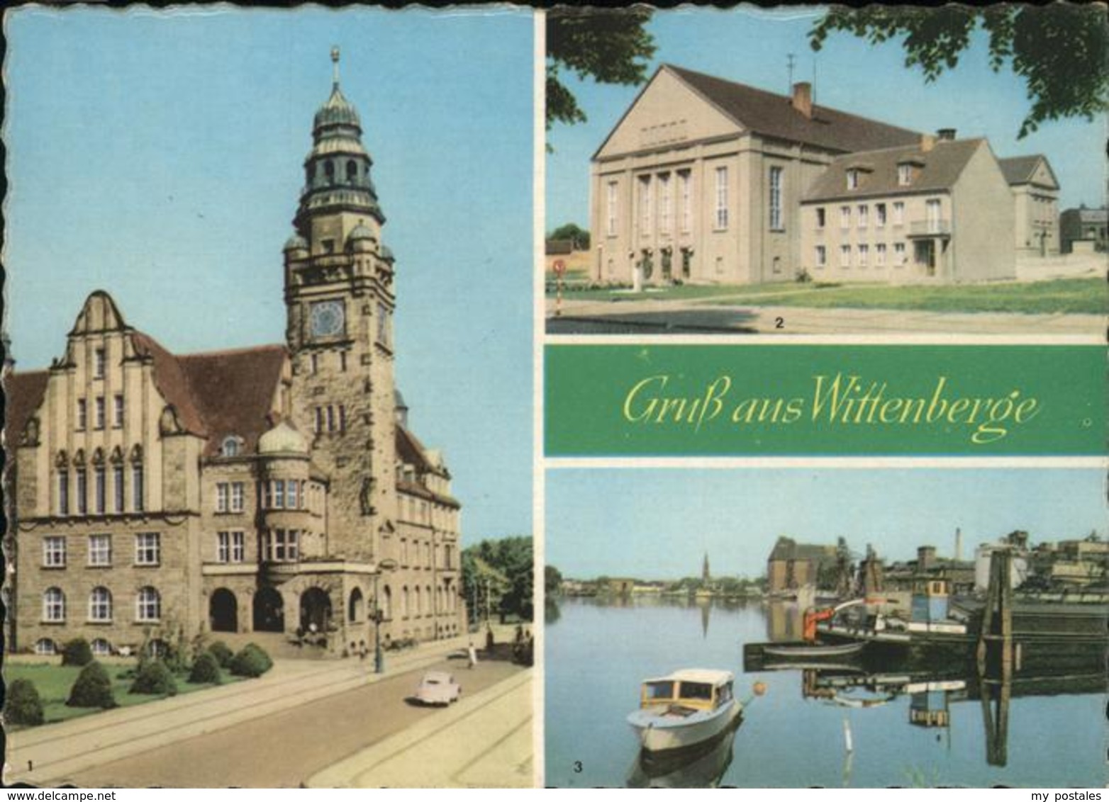 41235322 Wittenberge Rathaus, Kulturhaus, Hafen Wittenberge - Wittenberge