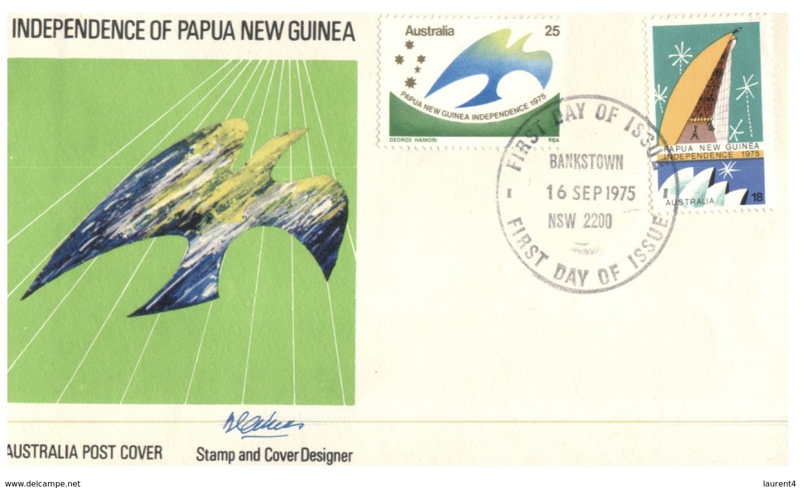 (888) Australia  FDC - 1975 - Indepedence Of Papua New Guinea (Bankstown Postmark) - Premiers Jours (FDC)