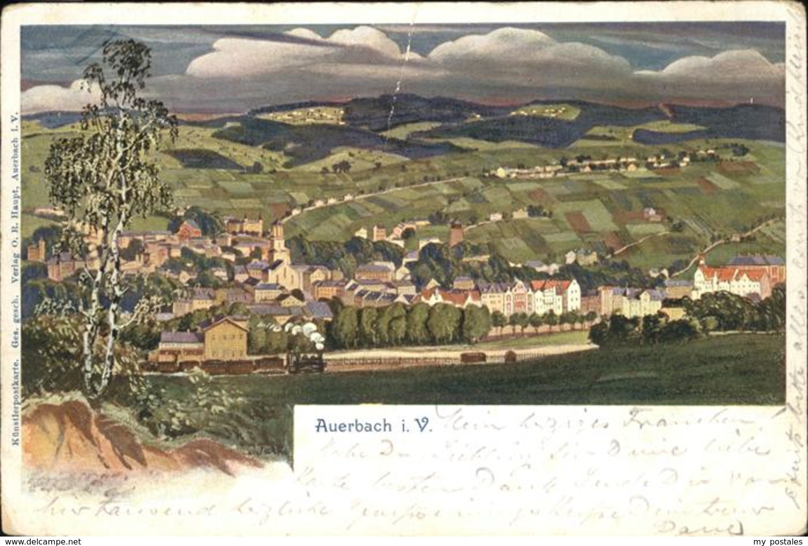 41239392 Auerbach Vogtland Kuenstlerpostkarte Auerbach - Auerbach (Vogtland)