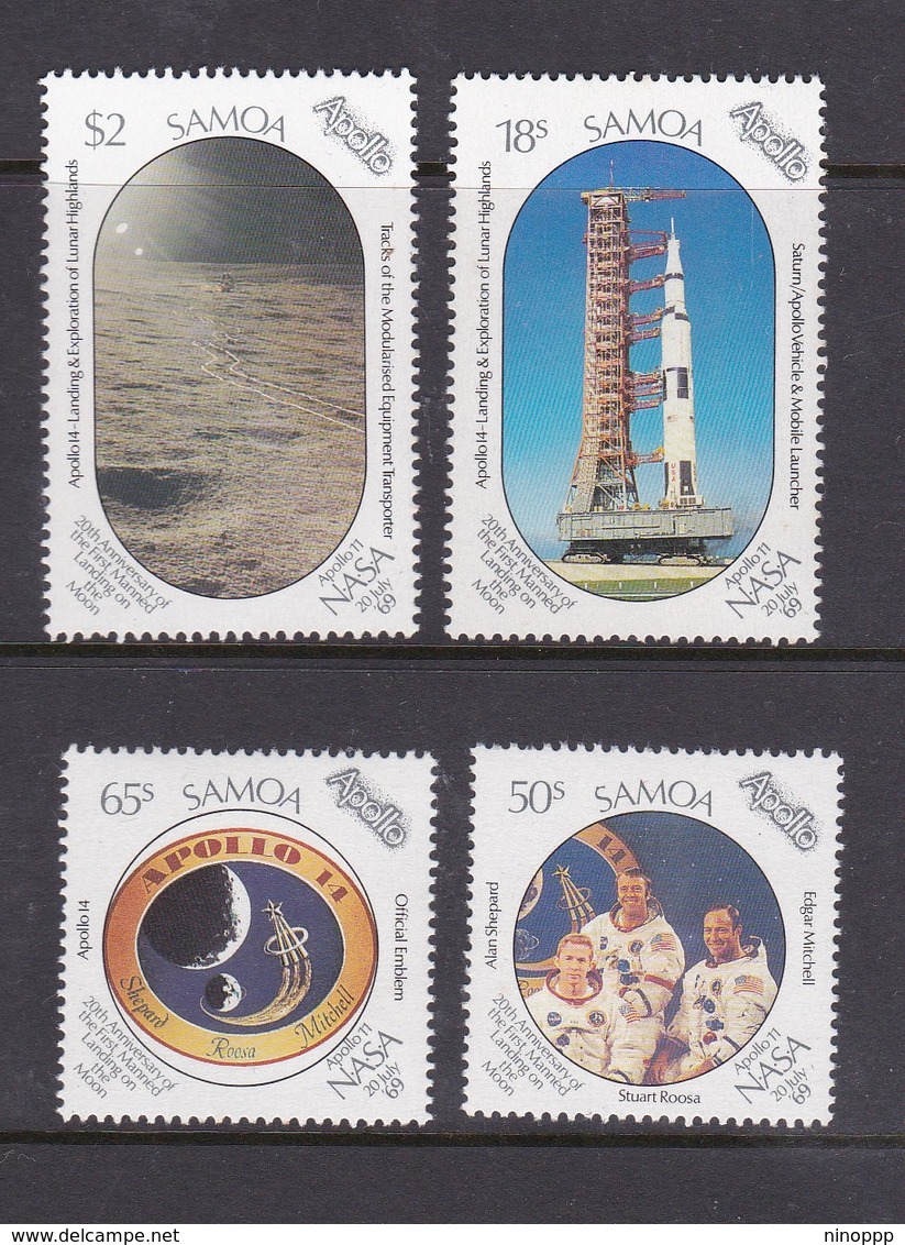 Samoa SG 830-833 1989 Moonlanding 20th Anniversary,mint Never Hinged - Samoa