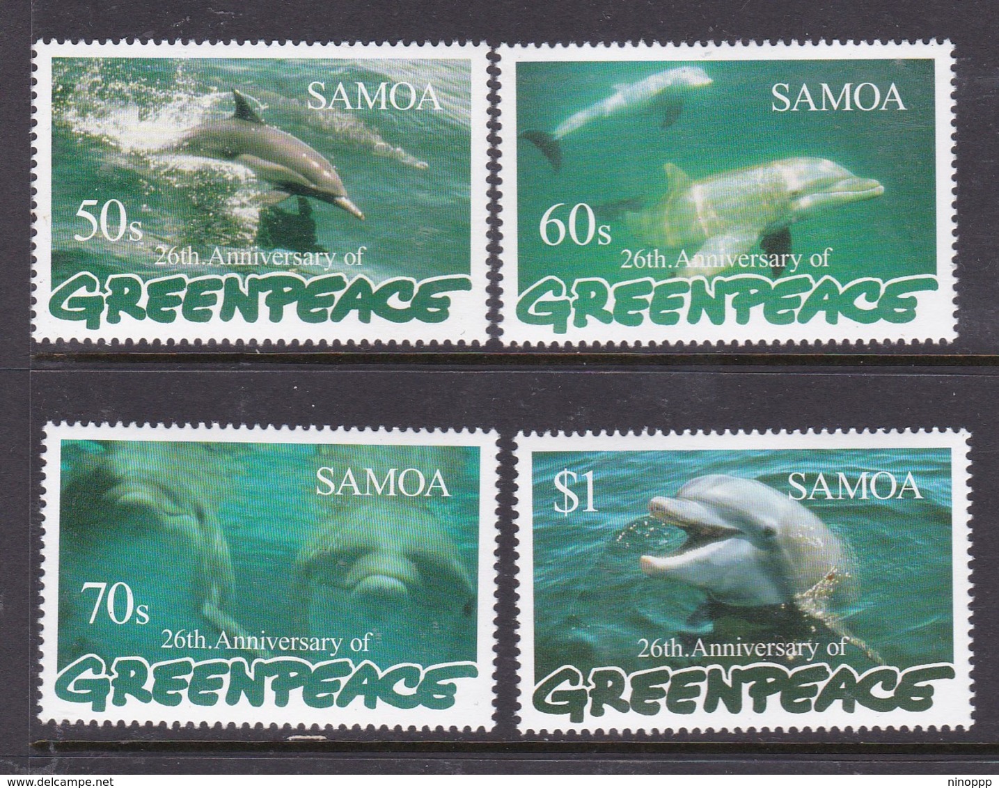 Samoa SG 1014-1017 1997 Greenpeace  26th Anniversary,mint Never Hinged - Samoa