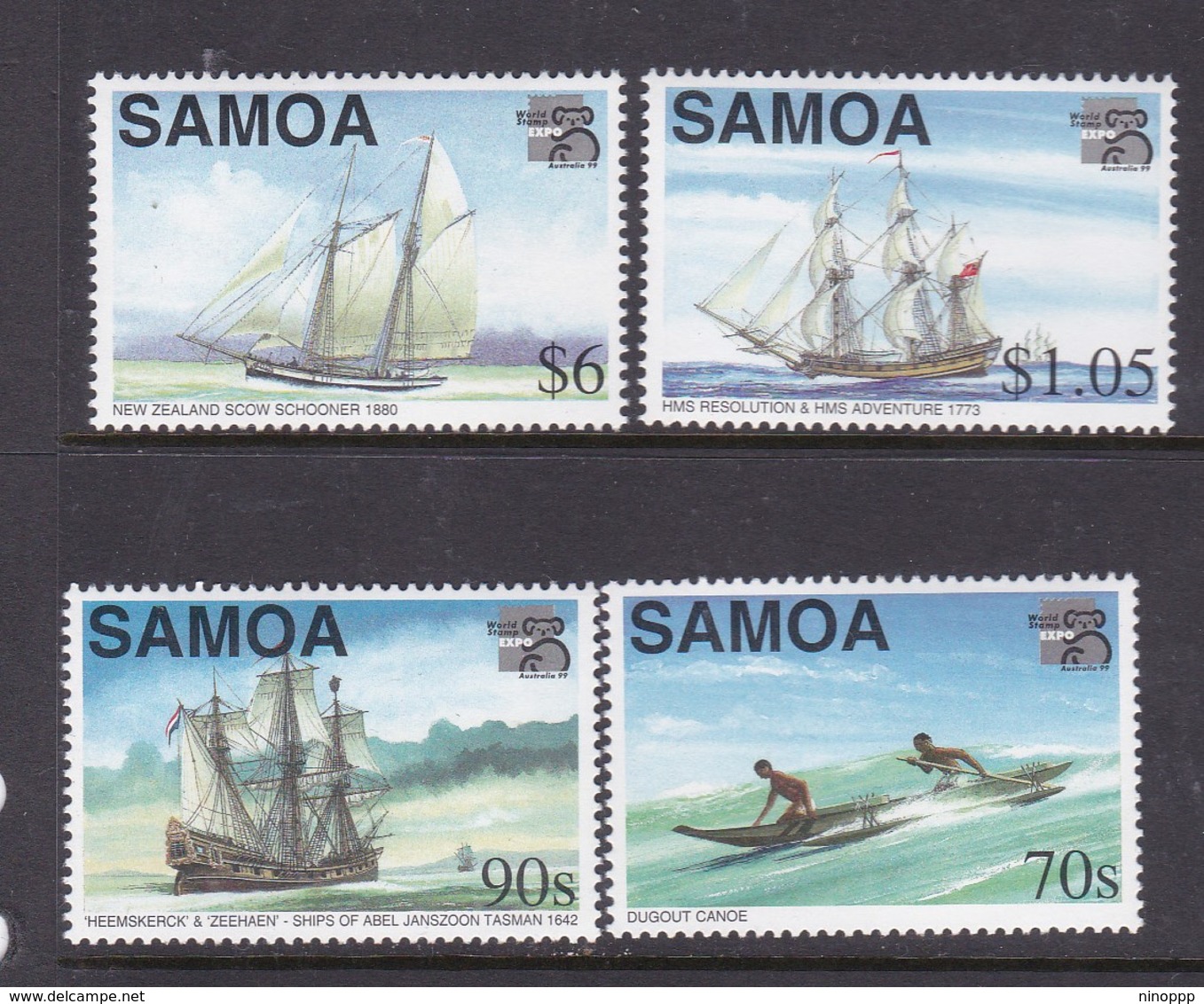 Samoa SG 1038-1041 1999 Australia 99 Maritime Heritage,mint Never Hinged - Samoa
