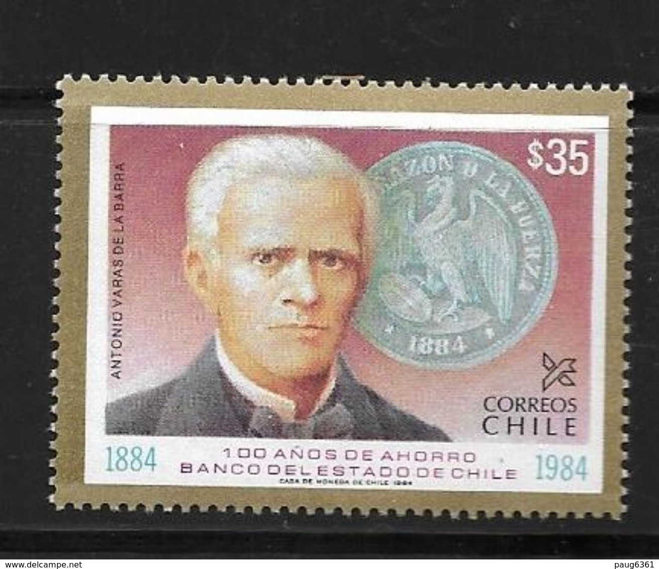 CHILI 1984 BANQUE D'ETAT  YVERT N°672  NEUF MNH** - Chili