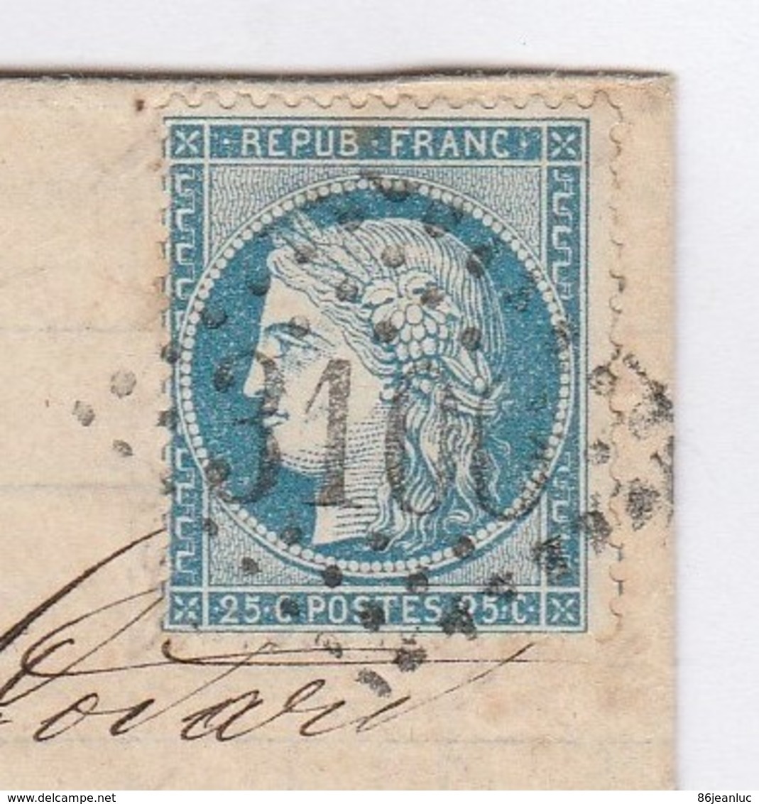 France : Superbe Lettre Avec 1 N°60 - Un Cachet à Date "Remiremont Du 29/5/1872, Et Oblitération Losange Gros Chiffres". - 1849-1876: Classic Period