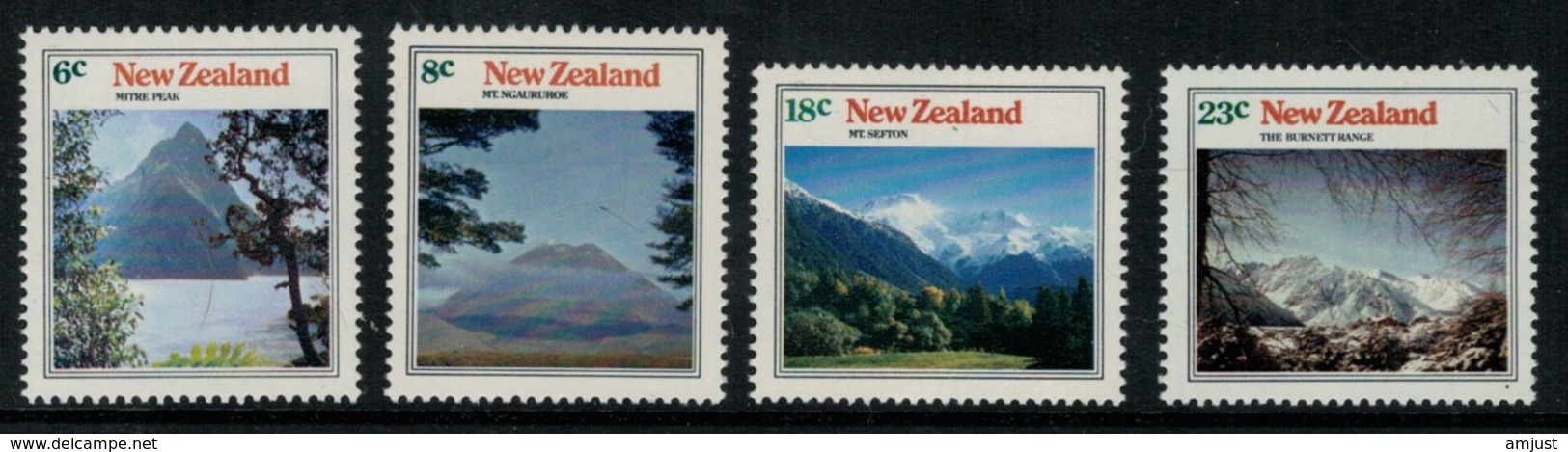 Nouvelle Zélande // New Zealand // 1973 // Montagnes Série ** Y&T 599-602 - Nuovi