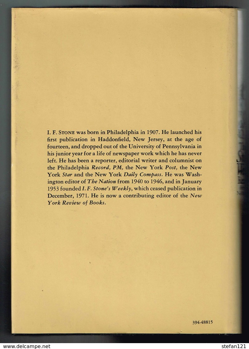 The I.F. Stone's Weekly Reader - 1968 - Dédicacé - 322 Pages 21,5 X 14,5 Cm - Other & Unclassified