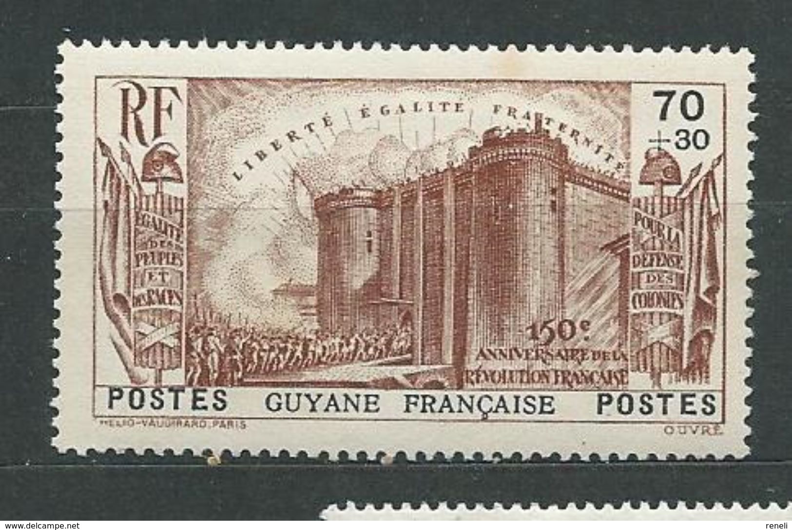 GUYANE FRANCAISE     N°  153  **  Iifime Rousseur Sinon  TB - Neufs