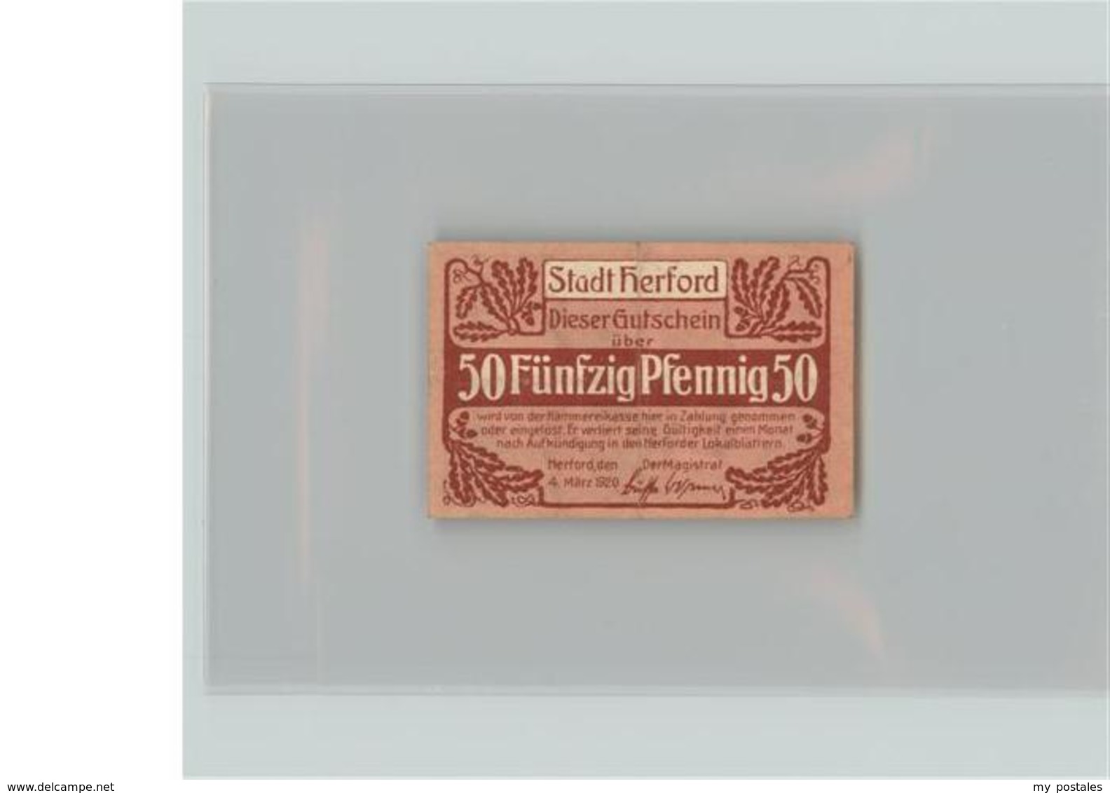 41540049 Herford Stadt Herford 50 Fuenzig Pfennig Herford - Herford