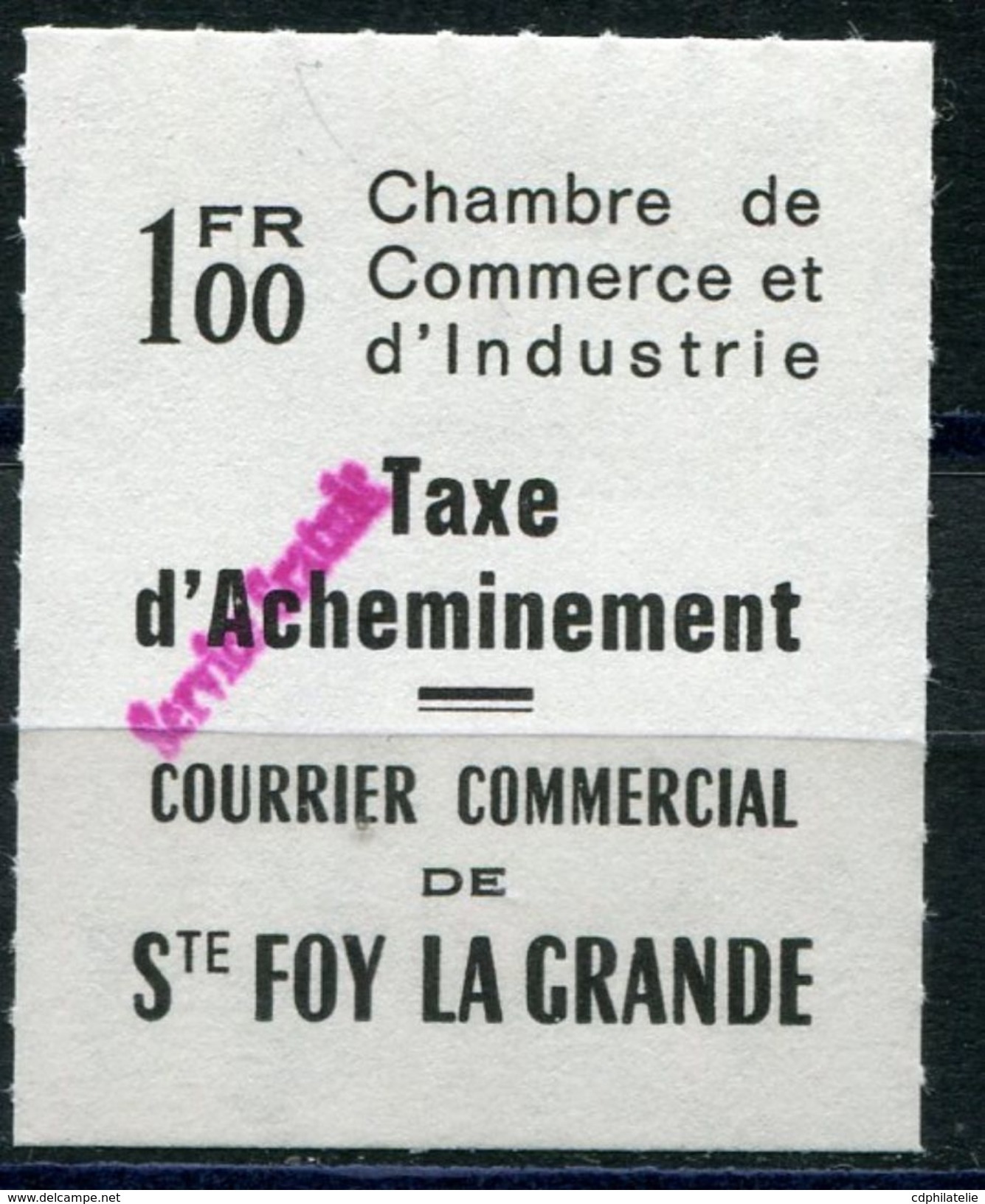 FRANCE TIMBRE DE GREVE DE STE-FOY N°29A (*) (numéro Maury) - Other & Unclassified