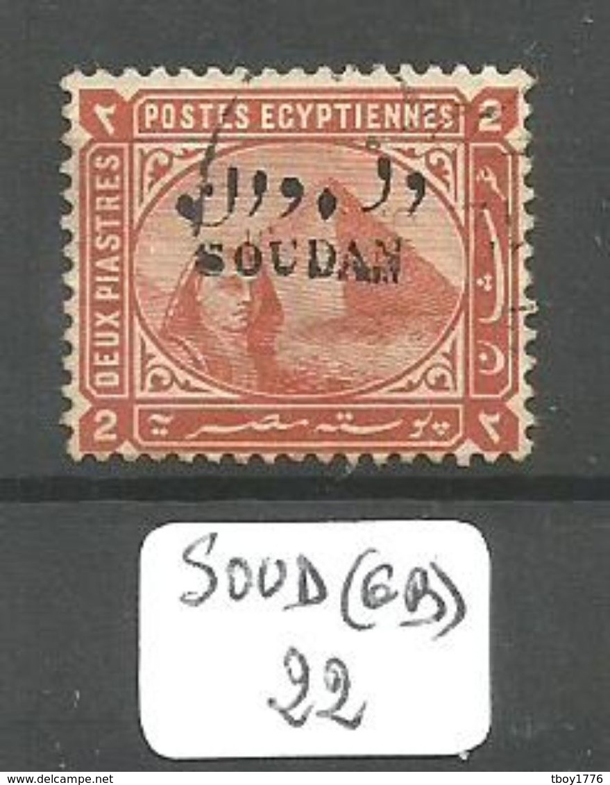 SOUD(GB) YT 6 Ob Variété Surcharge (voir Scan) - Sudan (...-1951)