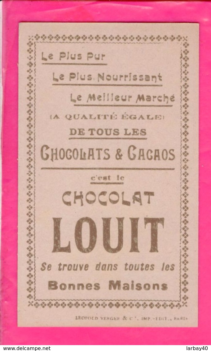 Image Chocolat Louit  M Rue Maitre D Armes - B10,5 X 6 Cm - Autres & Non Classés