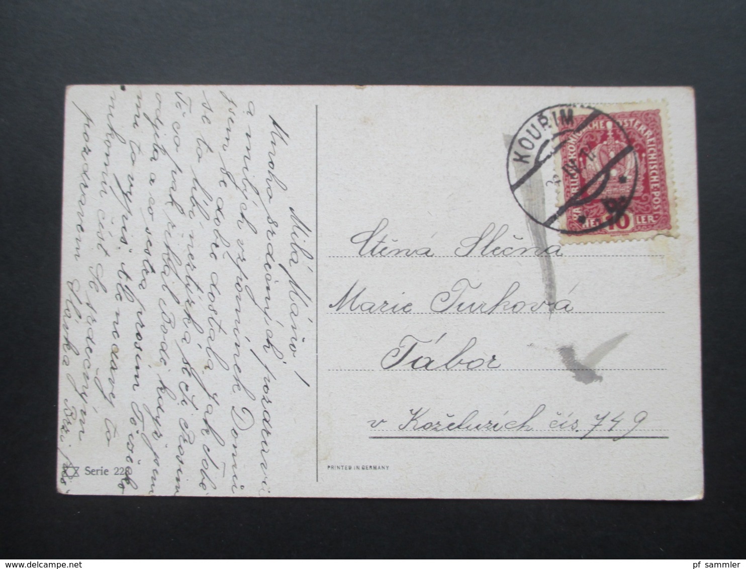 AK Österreich 1917 Künstlerkarte. Landschaft. Stempel Kourim Tschechien / Böhmen. - Autres & Non Classés